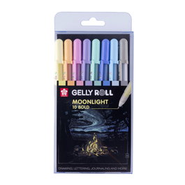 Sakura Gelly Roll Moonlight Set de 10 bolígrafos de gel con 8 colores pastel