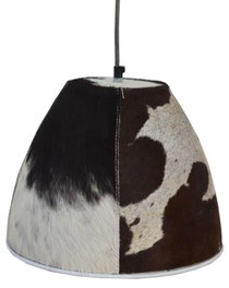 DKD Home Decor Lámpara de Techo Metal y Piel Diseño Vaca