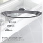 Vassary Tapa universal de silicona para ollas y sartenes 24 - 26 - 28 cm