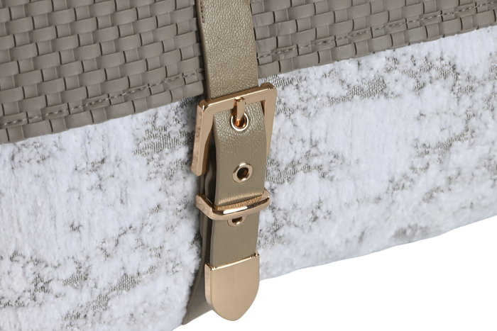 DKD Home Decor Cojín Beige Blanco 50 x 30 x 10 cm