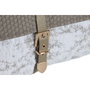 DKD Home Decor Cojín Jacquard PU Beige con Hebilla