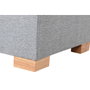 DKD Home Decor Reposapiés de Poliéster Gris Claro con Almacenaje Interior