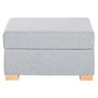 DKD Home Decor Reposapiés de Poliéster Gris Claro con Almacenaje Interior