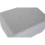 DKD Home Decor Reposapiés de Poliéster Gris Claro con Almacenaje Interior