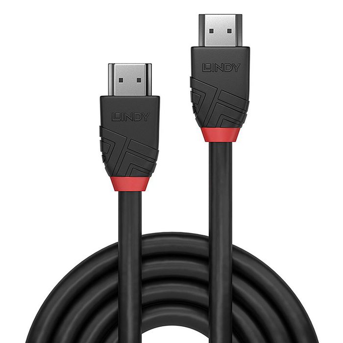 Lindy Black Line Cable HDMI High Speed 5m, Soporta 4K 60Hz 4:4:4, 18Gbps, Triple Blindaje