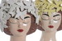 DKD Home Decor Macetero de Gres Chica Mariposa Surtido 2
