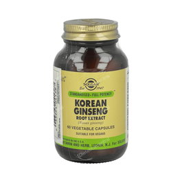 SOLGAR Ginseng Coreano Raíz Panax Ginseng 60 Veggie Caps