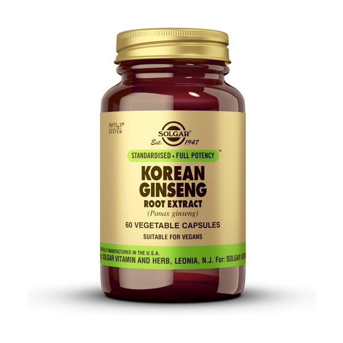 SOLGAR Ginseng Coreano Extracto de Raíz 60 cápsulas vegetales
