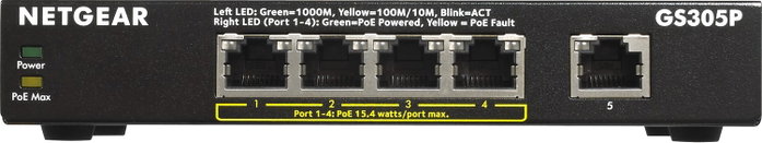 NETGEAR GS305Pv3 Switch Gigabit Ethernet No Administrado con PoE+