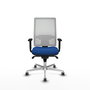 PIQUERAS Y CRESPO Silla de oficina Horna con mecanismo Sincro, Azul y Blanco
