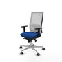 PIQUERAS Y CRESPO Silla de oficina Horna con mecanismo Sincro, Azul y Blanco