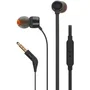 JBL Auriculares TUNE 160 Alámbricos Intraaurales para Dentro del Oído, Color Negro, Conector Jack 3.5 mm, Frecuencia 20-20000 Hz