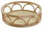 DKD Home Decor Bandeja Decorativa Balines Natural Ratán 33 x 9 x 33 cm (2 Unidades)