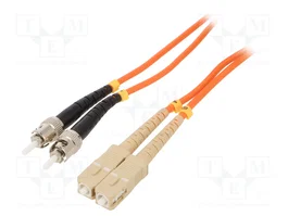GEMBIRD Cable de conexión de fibra óptica OM2 SC/UPC a ST/UPC, 1m