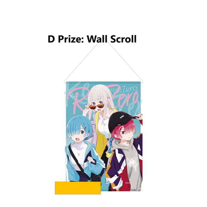 Ichiban Kuji Lotería Re Zero Girls Figura Echidna, Figura Rem, Figura Beatrice, Bandera, Pack Taza y Bol, Figuras Acrílicas, Figuras Chocokko