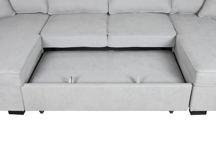 DKD Home Decor Sofá Cama Gris 154 x 92 x 298 cm DKD Home Decor Sofá Cama Gris 154 x 92 x 298 cm