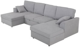 DKD Home Decor Sofá Cama Gris 154 x 92 x 298 cm