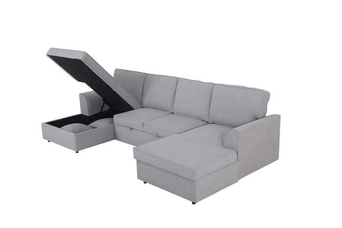 DKD Home Decor Sofá Cama Gris 154 x 92 x 298 cm