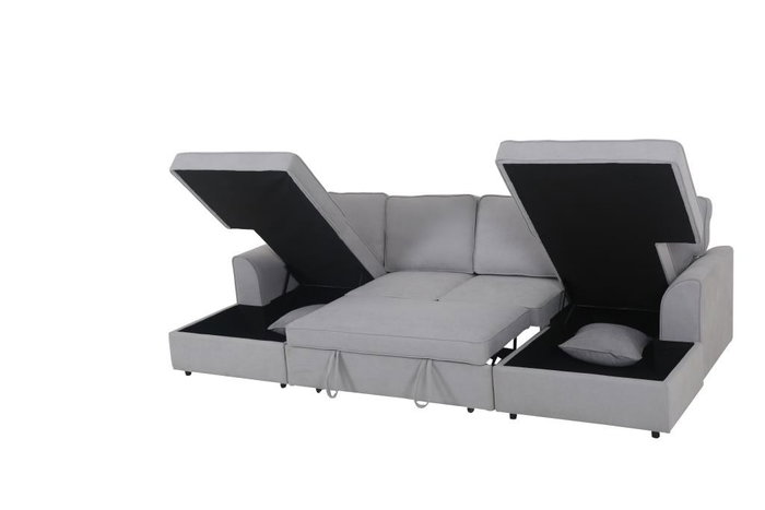 DKD Home Decor Sofá Cama Gris 154 x 92 x 298 cm