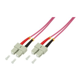 LogiLink Cable de parcheo LWL OM4 SC / SC 1,0m Duplex