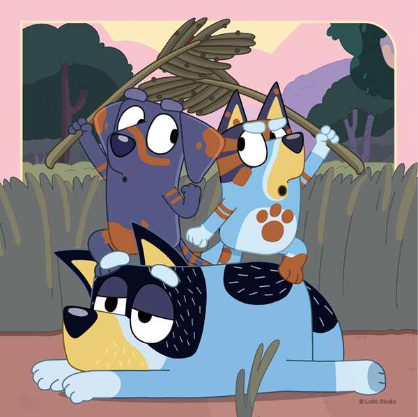 Ravensburger Puzzle Bluey 3x49 Piezas Multilingüe (Alemán, Inglés, Francés, Español, Italiano, Neerlandés, Portugués, Checo, Eslovaco, Polaco)