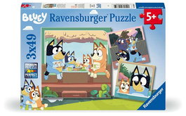 Ravensburger Puzzle Bluey 3x49 Piezas Multilingüe (Alemán, Inglés, Francés, Español, Italiano, Neerlandés, Portugués, Checo, Eslovaco, Polaco)