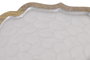 DKD Home Decor Bandeja de Mango Lacado Blanco 25x25x1,5 cm