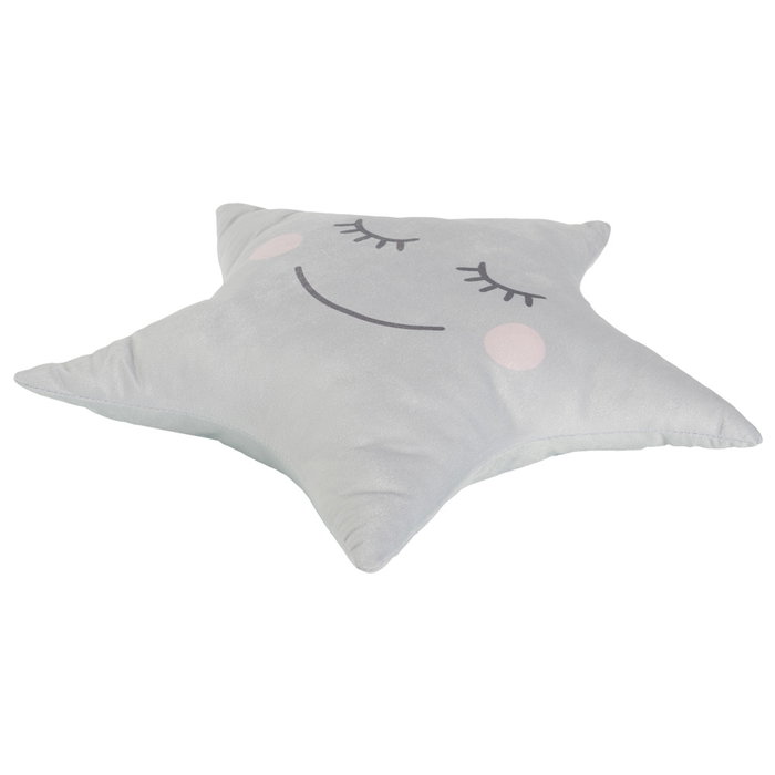 Home Deco Kids Cojín Estrella Gris para Decoración Infantil 44x37 cm