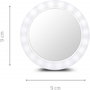 MEDISANA ESPEJO CON LUZ PARA CREACION DE CONTENIDO, 3 AUMENTOS, PORTATIL, COMPATIBLE CON MOVILES