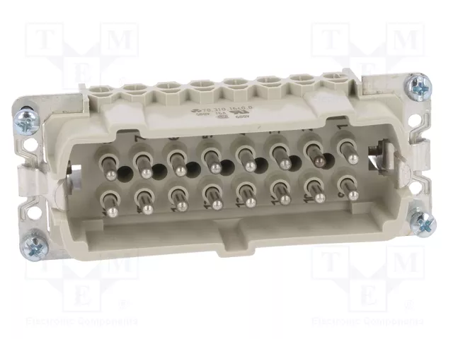 WIELAND Conector HDC macho de 16 pines para panel