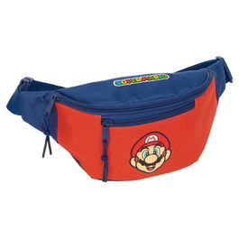 SAFTA Riñonera Mamma Mia Super Mario Bros | Compartimento Principal con Cremallera, Bolsillo Frontal, Cintas Ajustables | Negro