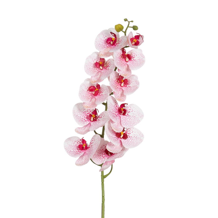 Flor Orquídea Rosa Tejido Decoración 107 cm (Set de 6)
