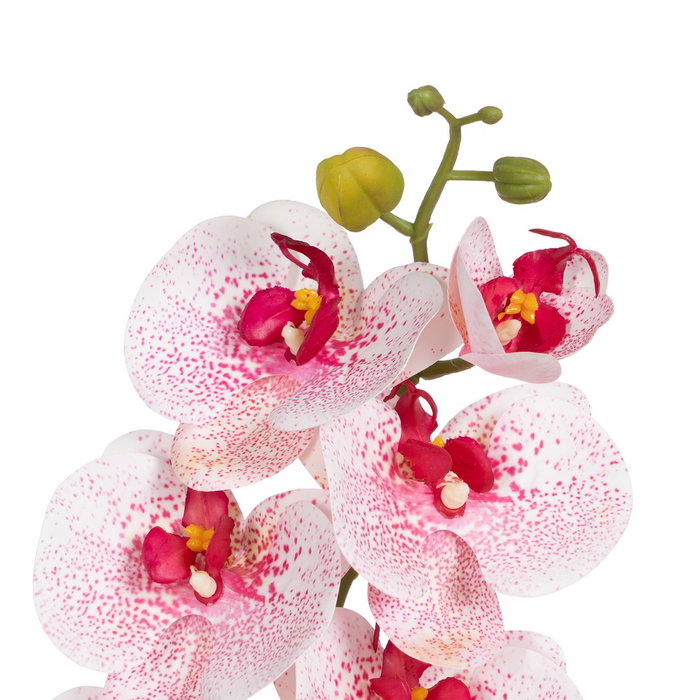 Flor Orquídea Rosa Tejido Decoración 107 cm (Set de 6)