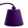 Portalámparas E27 Morado con Cordón, Rosetón y Portalámparas de PVC para Ambiente Moderno