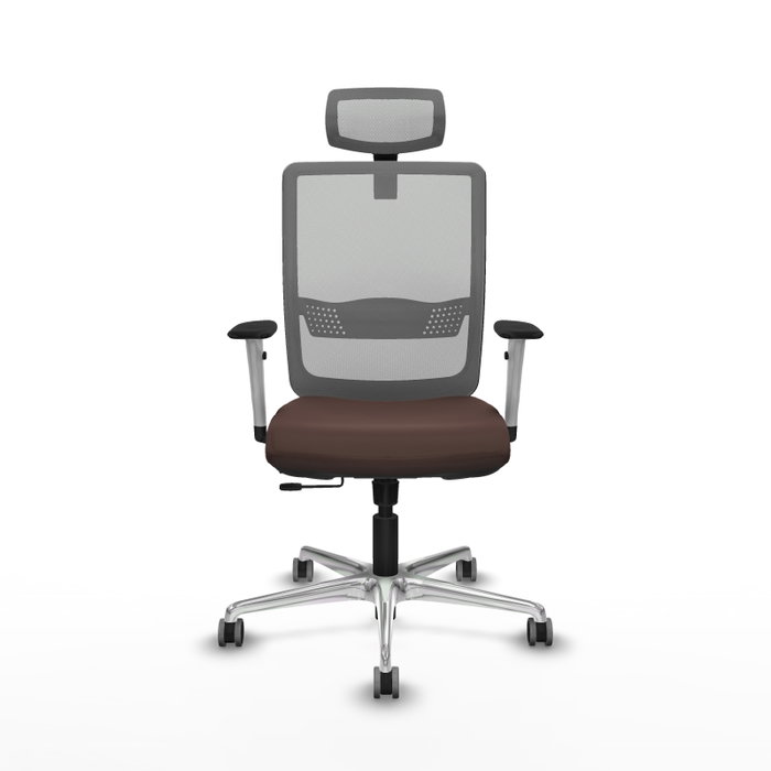 PIQUERAS Y CRESPO Silla de oficina Haches con mecanismo Sincro/Traslack Marrón y Gris