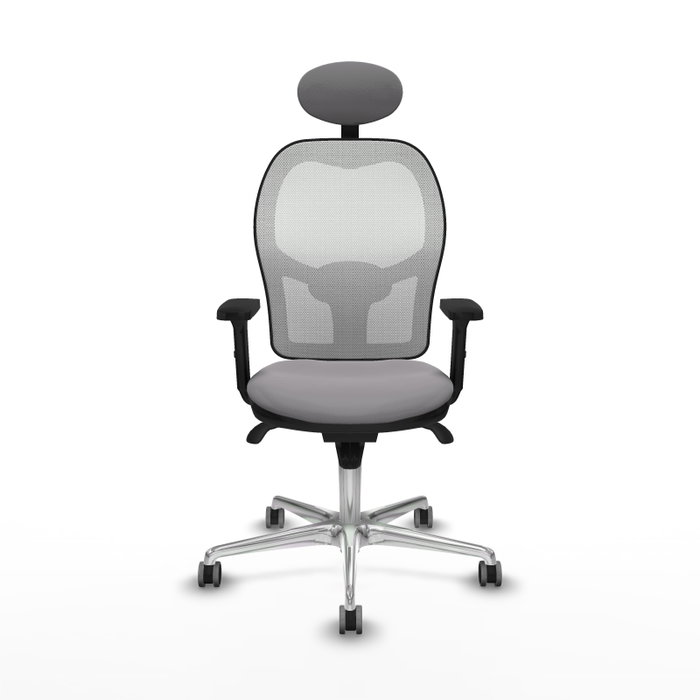 PIQUERAS Y CRESPO Silla de oficina Jorquera con Mecanismo Sincro Gris y Blanco