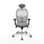 PIQUERAS Y CRESPO Silla de oficina Jorquera con Mecanismo Sincro Gris y Blanco