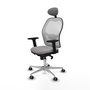PIQUERAS Y CRESPO Silla de oficina Jorquera con Mecanismo Sincro Gris y Blanco