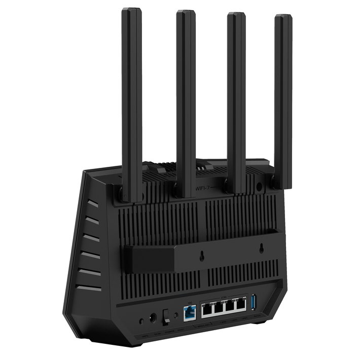 ASUS RT-BE92U Router Wi-Fi 7 Tri-Banda 2.4/5/6 GHz Mesh Negro con Puertos Ethernet 10G y 4 Antenas Externas