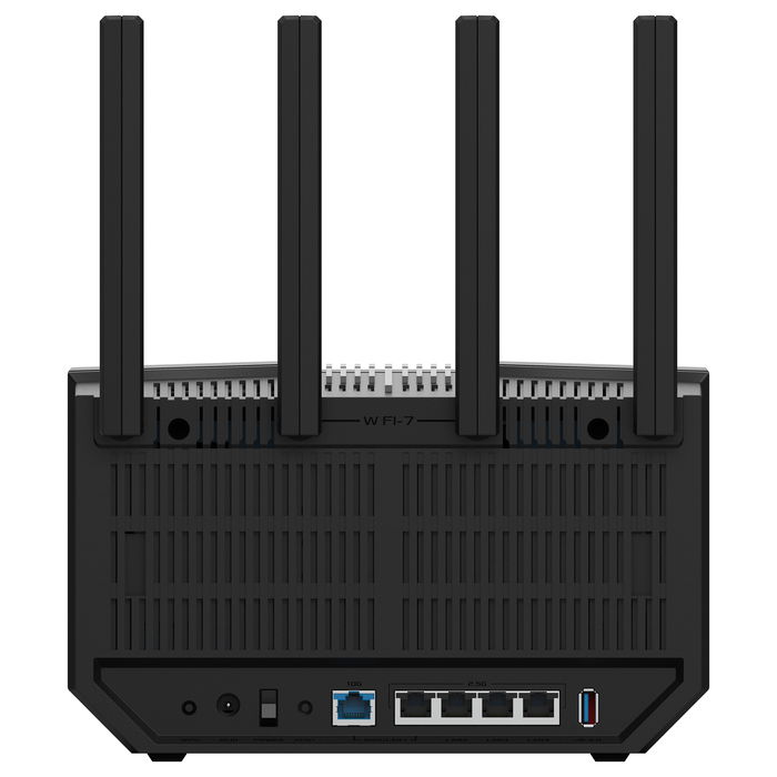 ASUS RT-BE92U Router Wi-Fi 7 Tri-Banda 2.4/5/6 GHz Mesh Negro con Puertos Ethernet 10G y 4 Antenas Externas