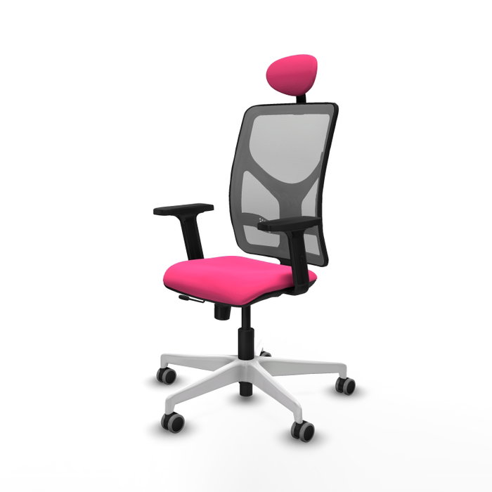 PIQUERAS Y CRESPO Silla de oficina Motilla Rosa y Gris con mecanismo Sincro/Traslack PIQUERAS Y CRESPO Silla de oficina Motilla Rosa y Gris con mecanismo Sincro/Traslack