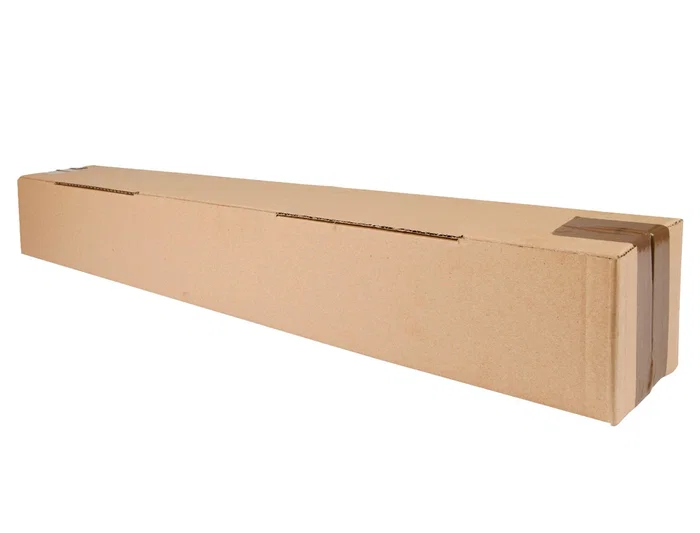Q-connect Caja de Embalaje Tubo Cartón Reciclado Canal Simple 3mm Kraft 725x95x95 mm