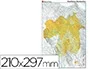 Teide Mapa Mudo Color Din A4 Castilla-La Mancha Físico 210 x 297 mm