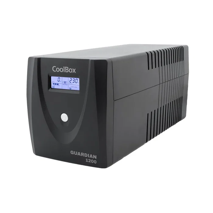 CoolBox Guardian 3 LCD UPS SAI Alimentación Ininterrumpida 1200VA/720W Línea Interactiva 1.2 kVA con 4 Salidas AC y Pantalla LCD - Negro