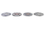 DKD Home Decor Salvamantel Árabe Azul Blanco Dolomita Corcho 20 x 20 x 0.7 cm (12 Unidades)