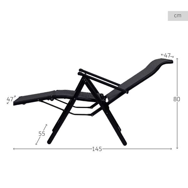 Tumbona Aktive Plegable 145 x 80 x 47 cm Tumbona Aktive Plegable 145 x 80 x 47 cm