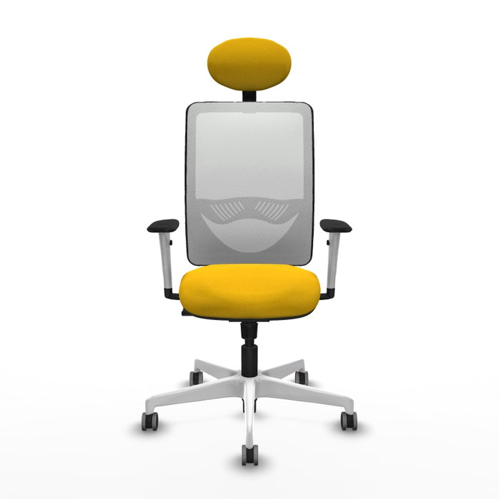 PIQUERAS Y CRESPO Silla de oficina Zulema con mecanismo Sincro, Amarillo y Blanco PIQUERAS Y CRESPO Silla de oficina Zulema con mecanismo Sincro, Amarillo y Blanco
