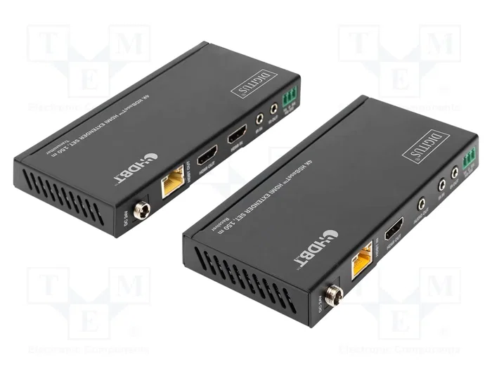 Digitus Juego de Extensor HDMI 4K HDBaseT 150m DS-55508 Negro