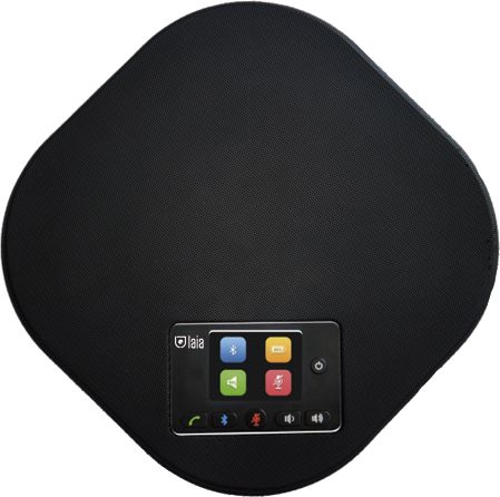 Laia t-Pod Micrófono y Altavoz de Conferencia USB y Bluetooth con Pantalla Táctil y 12 Micros Digitales Beamforming Negro
