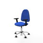PIQUERAS Y CRESPO Silla de oficina Algarra Azul con Base Cromada y Brazos 2D
